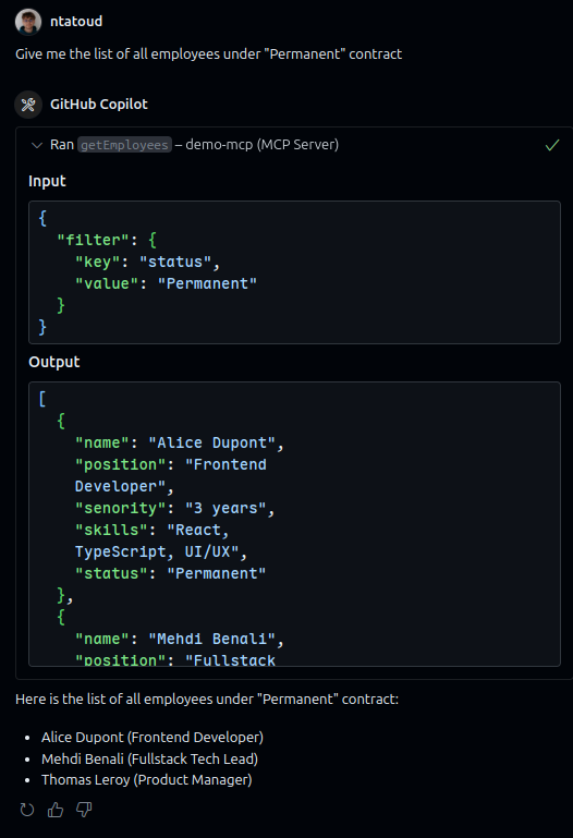 Using MCP agent in VSCode