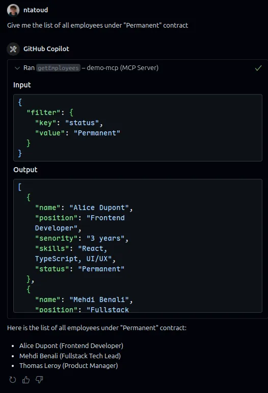 Using MCP agent in VSCode